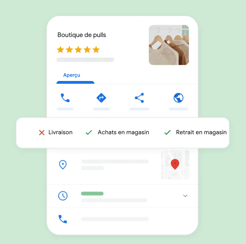 Services de retrait et livraison sur Google – visibilité locale Larus Lab