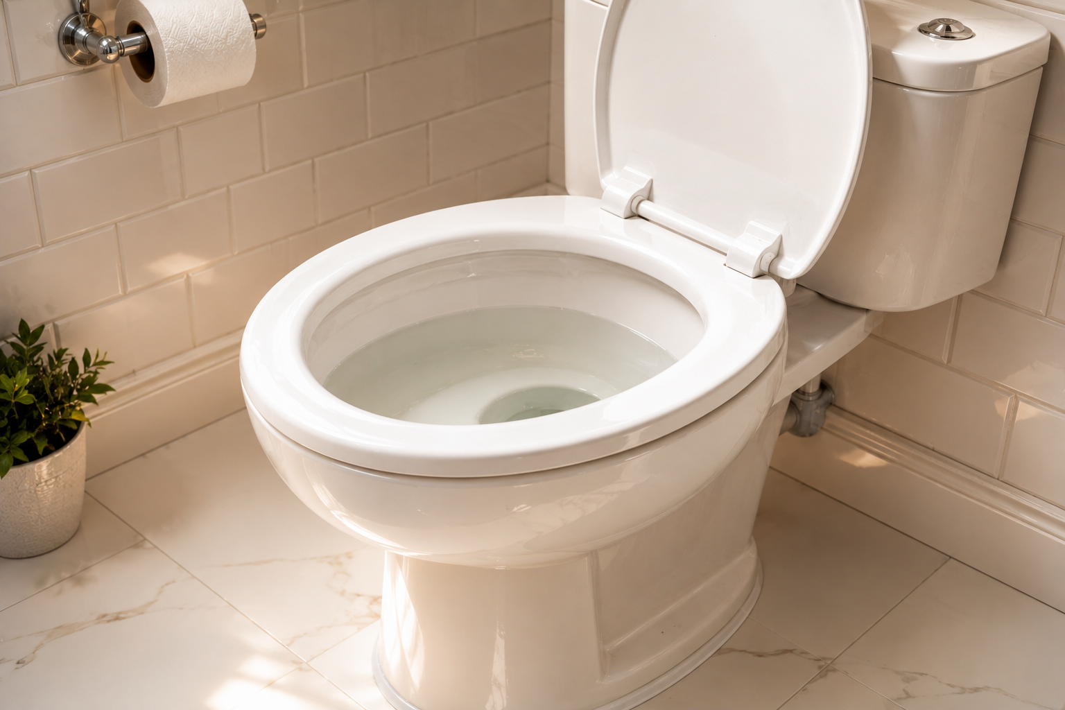 Après débouchage WC