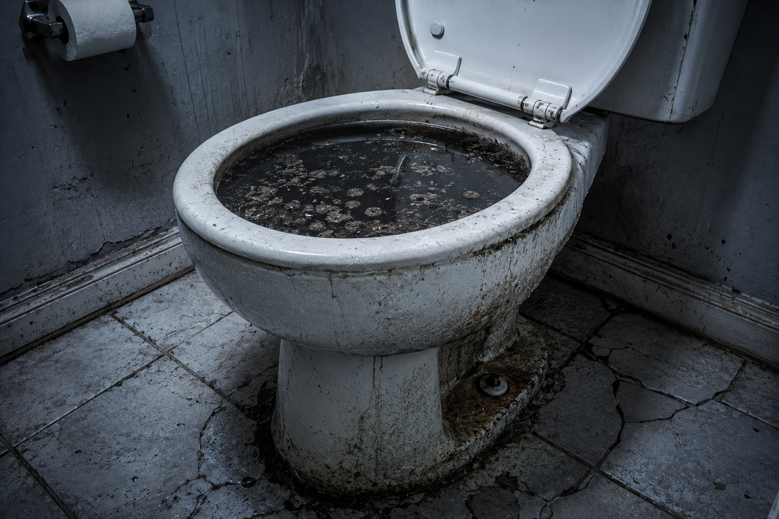Avant débouchage WC